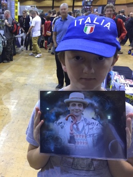 Tom with Sylvester McCoy's autograph