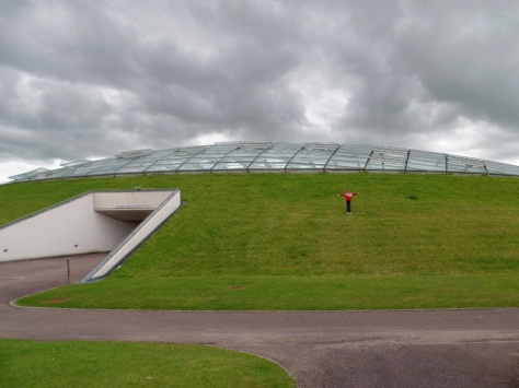Outside the Great Glasshouse at the National Botanic Garden of Wales