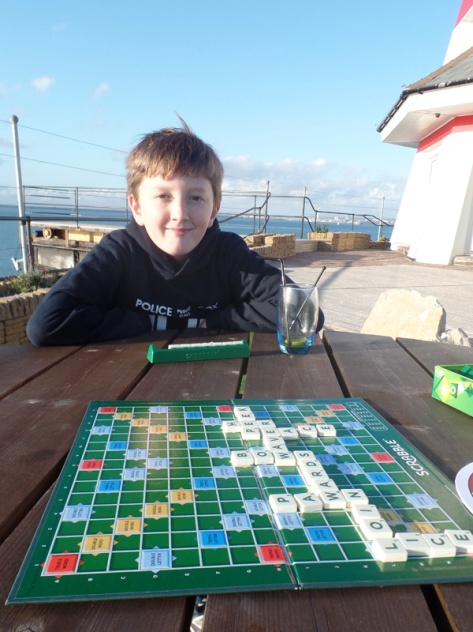 Scrabble on the Deck Level at No Man's Fort
