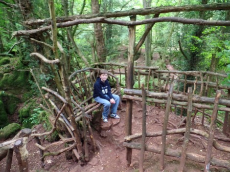 Tom at Puzzlewood, inspiration for JRR Tolkein's Lord of the Rings and The Hobbit