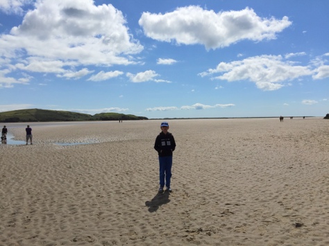 The beach at Portmeirion is the estuary of the River Dwyryd.