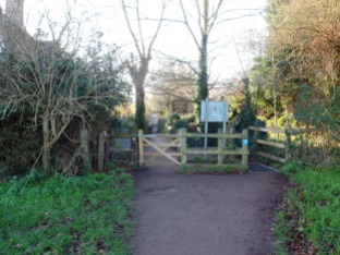 Skagra passes the gate in Shada - Doctor Who filming location Grantchester Meadows